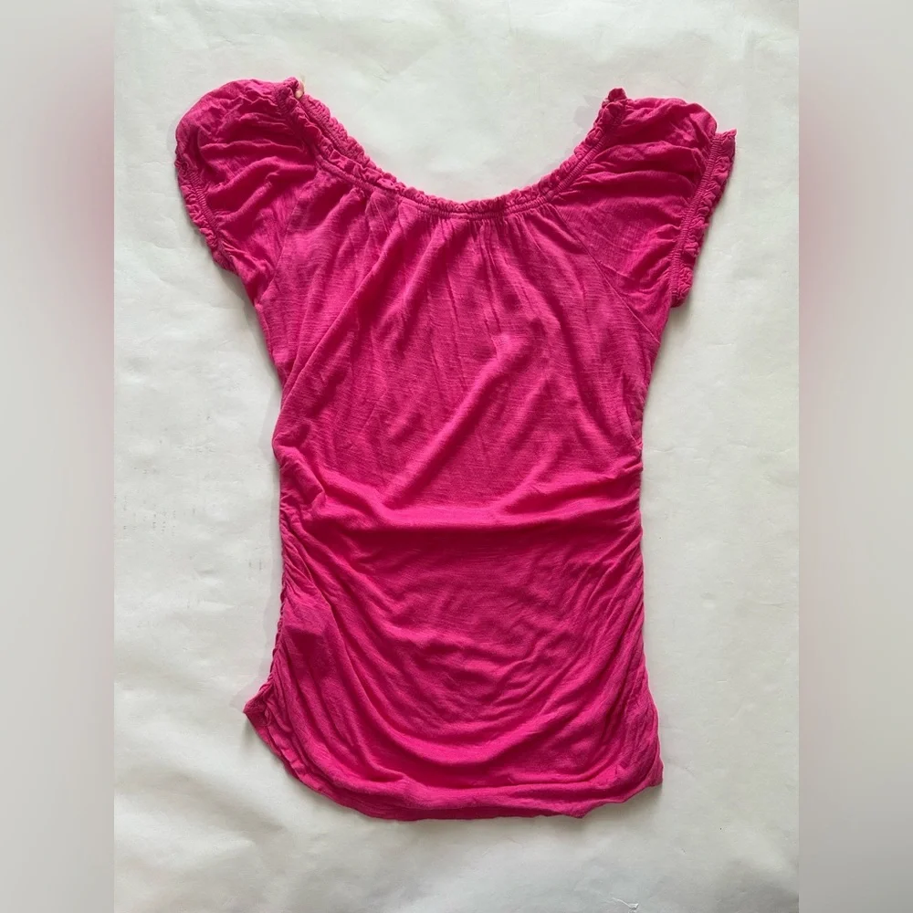 Derek Hearts Women's Pink Ruffled Top